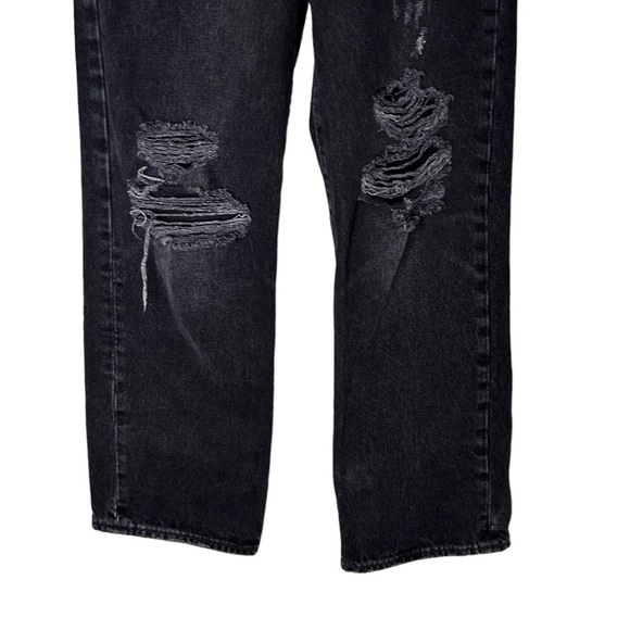 Levi's Women's Ribcage Straight Ankle Destructed Black Jeans - Picture 7 of 15